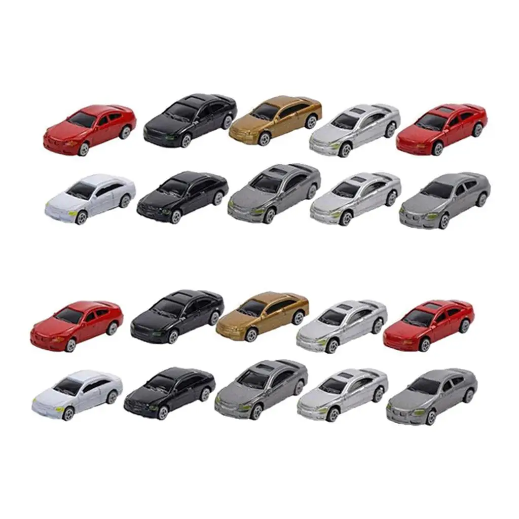 

20 Pieces HO Scale Model Car/87 Building Train Model Scenery Landscape