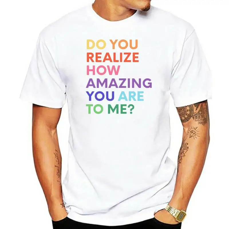 

How Amazing 2022 Men Own Logo T Shirt Mens Lover Romantic Slogan T-shirt Colorful Letter Black Tee Shirts Boyfriend Gift