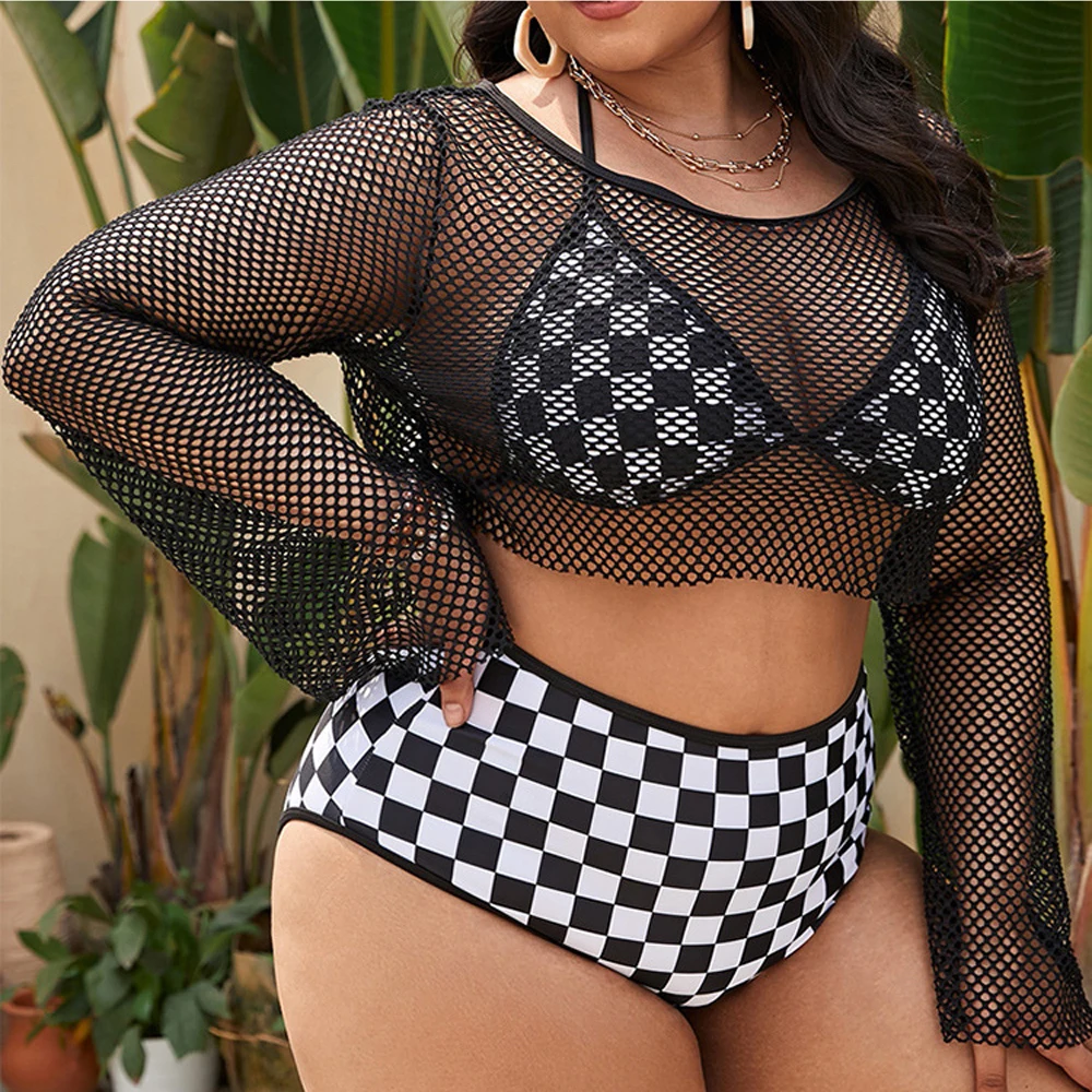 

Новинка 2023, женские комплекты бикини больших размеров, купальник, женский купальник, Большие широкие кривые однотонные купальные костюмы, пляжная одежда для купания, пляжная одежда