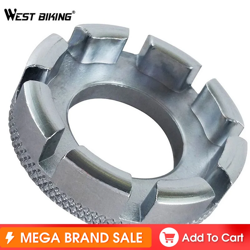 

WEST BIKING Bicycle Spoke Wrench Tool Mountain Bike Demolition Axis Repair Tools Cycling Parts Chrome Plated Spanner Wrench Tool
