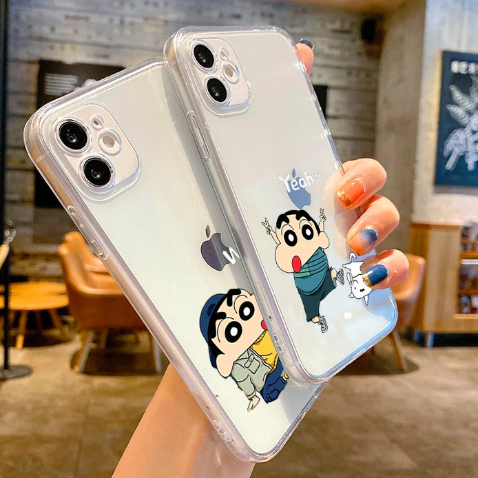 

Crayon Shin-chan для Apple iPhone 13 12 11 Pro 12 13 Mini X XR XS Max SE 5 6 6s 7 8 Plus, мягкий силиконовый чехол