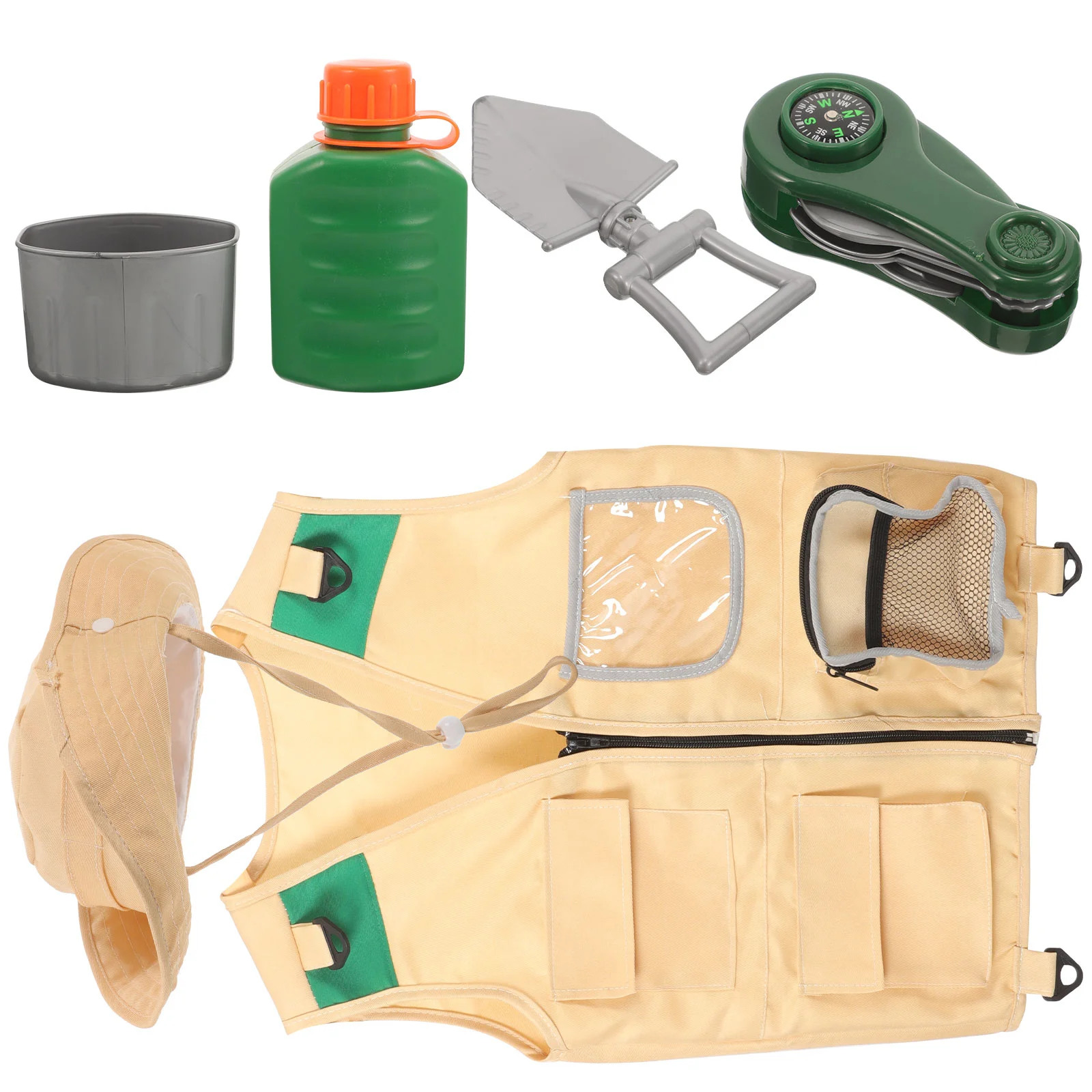 

Waistcoat Children Explorer Costume Kids Clothing Hat Vest Exploration Fishing Clothes