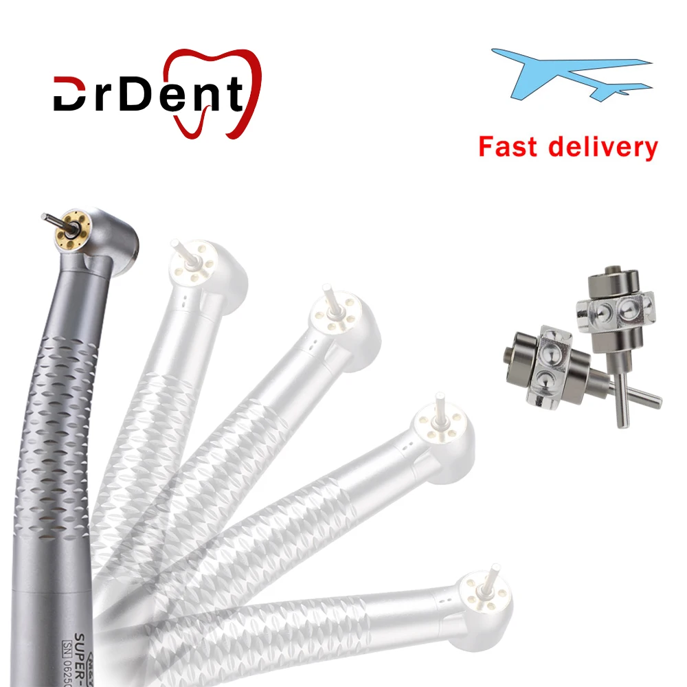 

2/4 Hole High Speed 5 LED Air Turbina Cartridge Rotor Water Sprays Handpiece Standard Head Ceramic Bearing Dentistry Tool