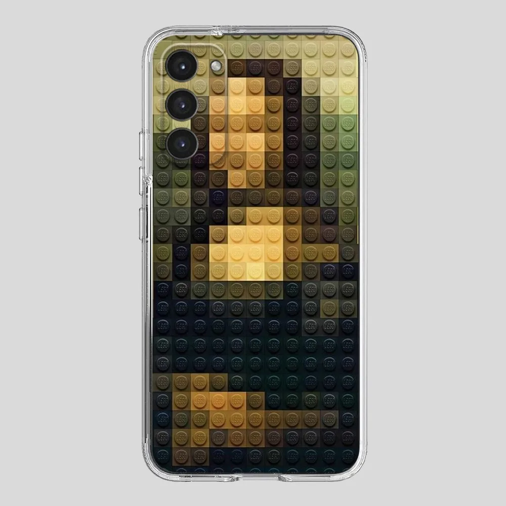 L-Lego B-Bricks background Case For Samsung Galaxy A71 70 52 51 40 31 A50 30S 21S Note 20 Ultra Transparent Soft Cover