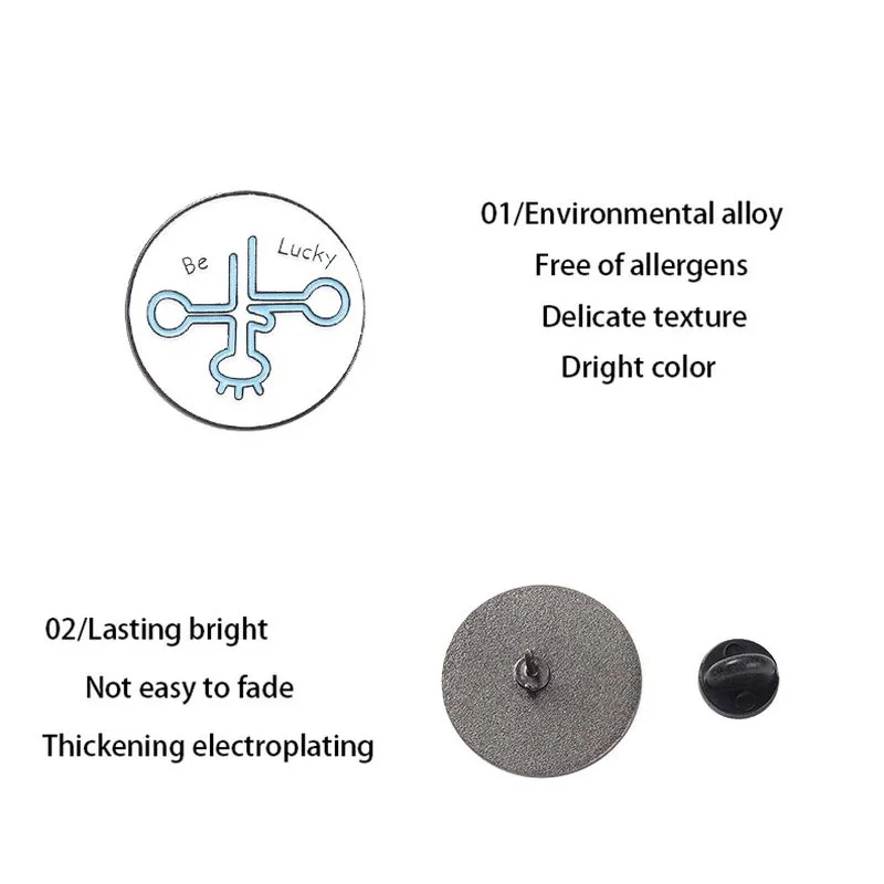 Элемент броши с молекулярной формулой забавные значки на удачу мужские и женские