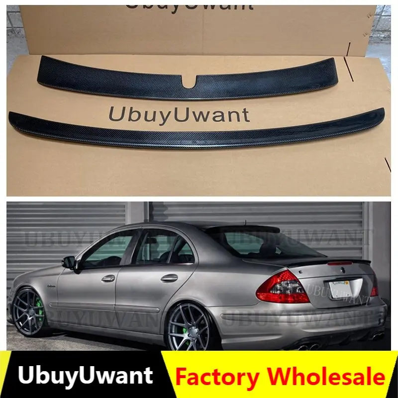 

Задний спойлер UBUYUWANT из натурального углеродного волокна подходит для Mercedes W211 E Class Sedan 2003 - 2009, также подходит для E63, простая установка