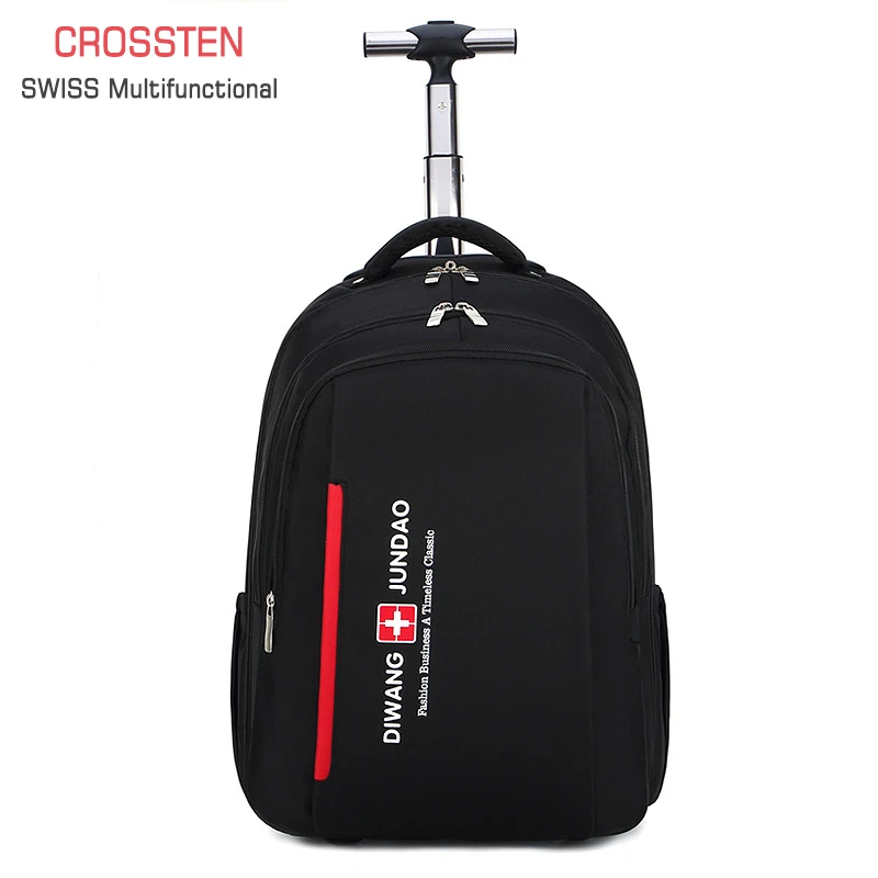 

2 in 1 Trolley Backpack Business trip Bag Large Capacity Waterproof Suitcase Laptop Backpack Swiss Multifunctional boarding case