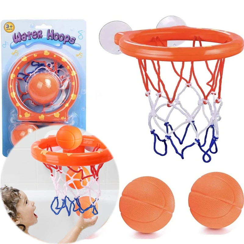 

Baby Bath Toy Toddler Water Toys Bathroom Bathtub Shooting Basketball Hoop with 3 Balls Kids Bathroom Game Funny Shower Ball Toy