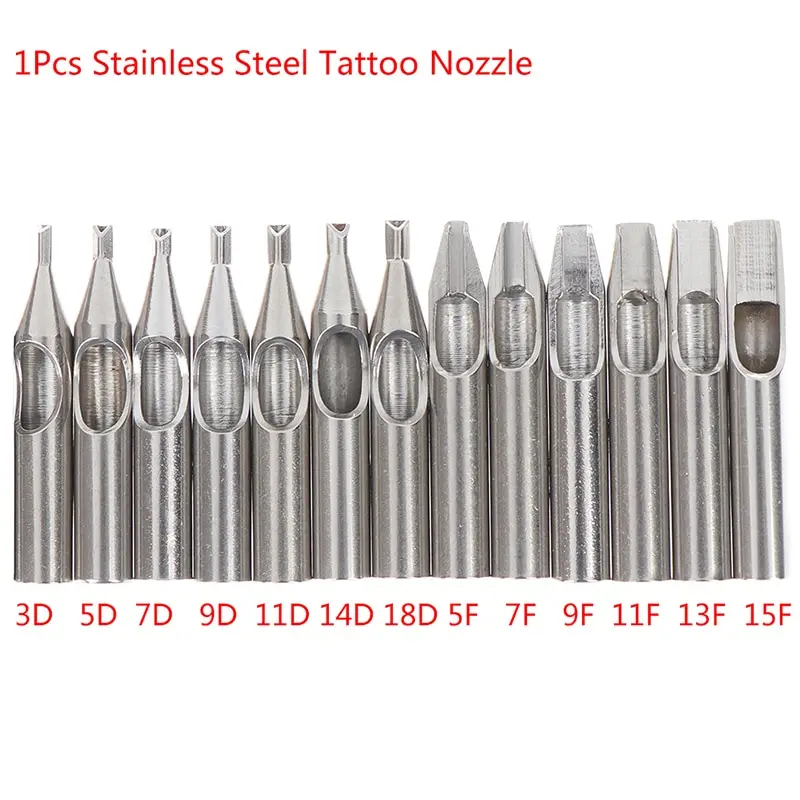 

1PC Stainless Steel Tattoo Tips Kit Tattoo Nozzle Tips Diamond Tip For Tattoo Needles Permanent Makeup High Quality