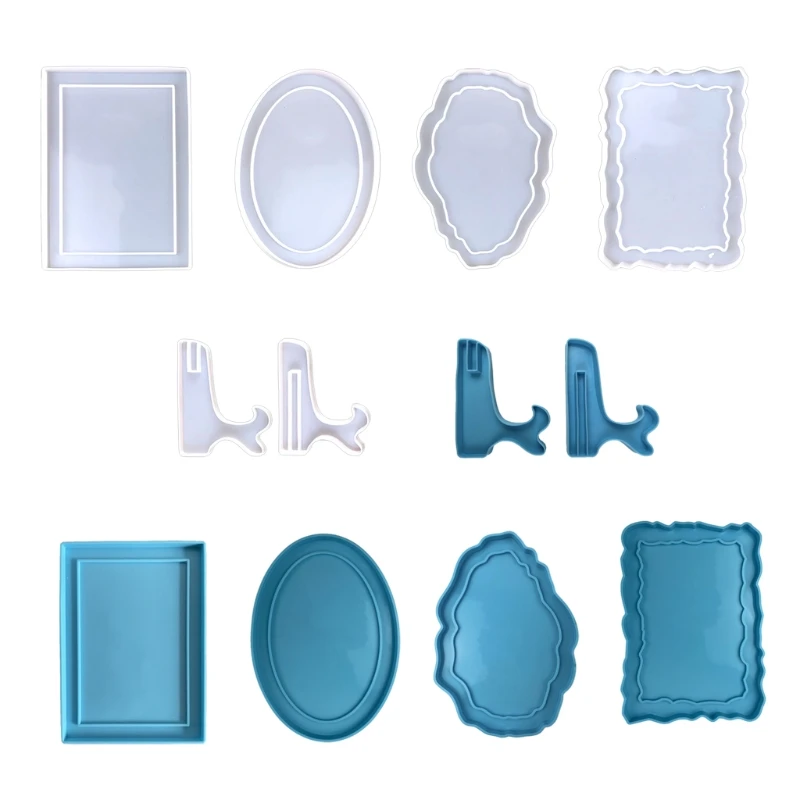 

Photo Frame Resin Mold Rectangle Circle Shaped Silicone Epoxy Molds for Home Decoration DIY Crafts Handmade Gifts 066C