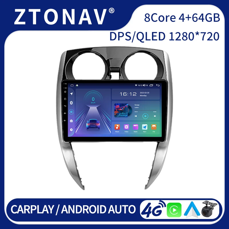 Автомобильный радиоприемник для Nissan Note 2 E12 2012 - 2021 Android экран медиаплеер головное