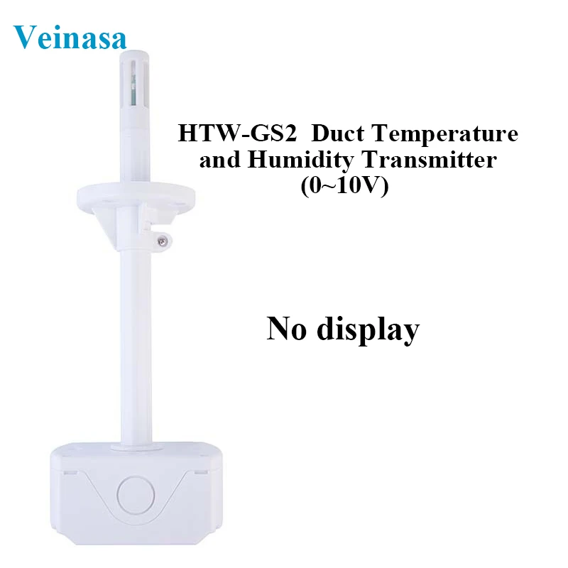 Фото НОВЫЙ датчик температуры и влажности Veinasa HTW-GS2 для воздуховодов, трубопроводного типа, выход 0-10В, для кондиционеров, высокая точность, без дисплейного отображения №2
