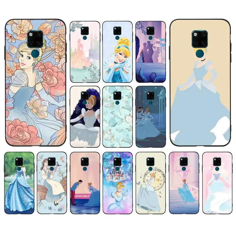 

Disney Cinderella Phone Case for Huawei Mate 20 10 9 40 30 lite pro X Nova 2 3i 7se