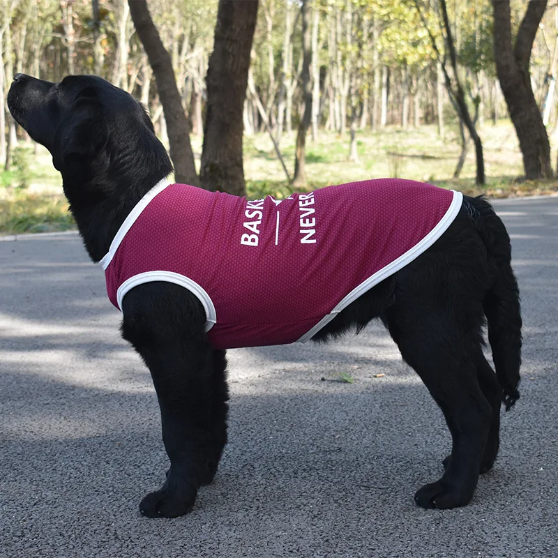 

Pet Dog Clothes Summer Blue Jersey Dog Vest Thin Pet Clothes Small Dogs, Medium and Large Dogs Basketball Clothes Dog Clothing