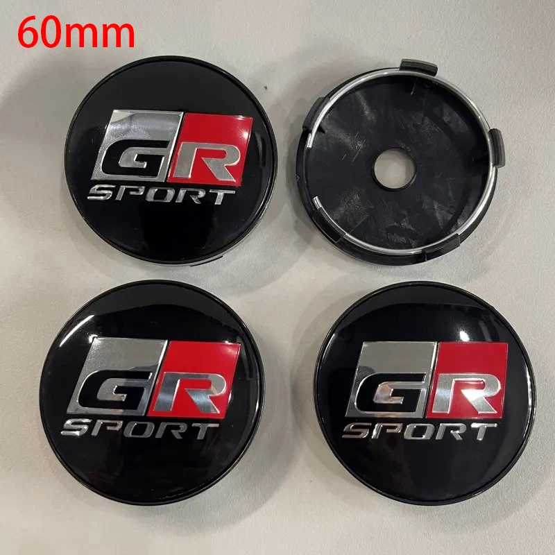 

4 шт., 60 мм/62 мм, центральная крышка ступицы колеса автомобиля, крышка обода для Toyota GR Sport Yaris Corolla C-HR RAV4 Camry Prado Prius, автоаксессуары