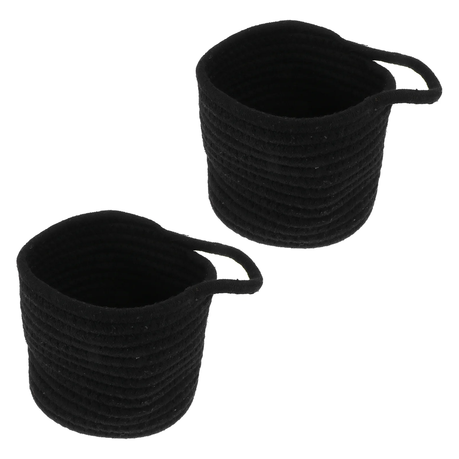 

Basket Cotton Rope Storage Woven Organizerholderjute Bins Closet Bucket Basketsmakeup Nursery Handle Organizing Cup Saving