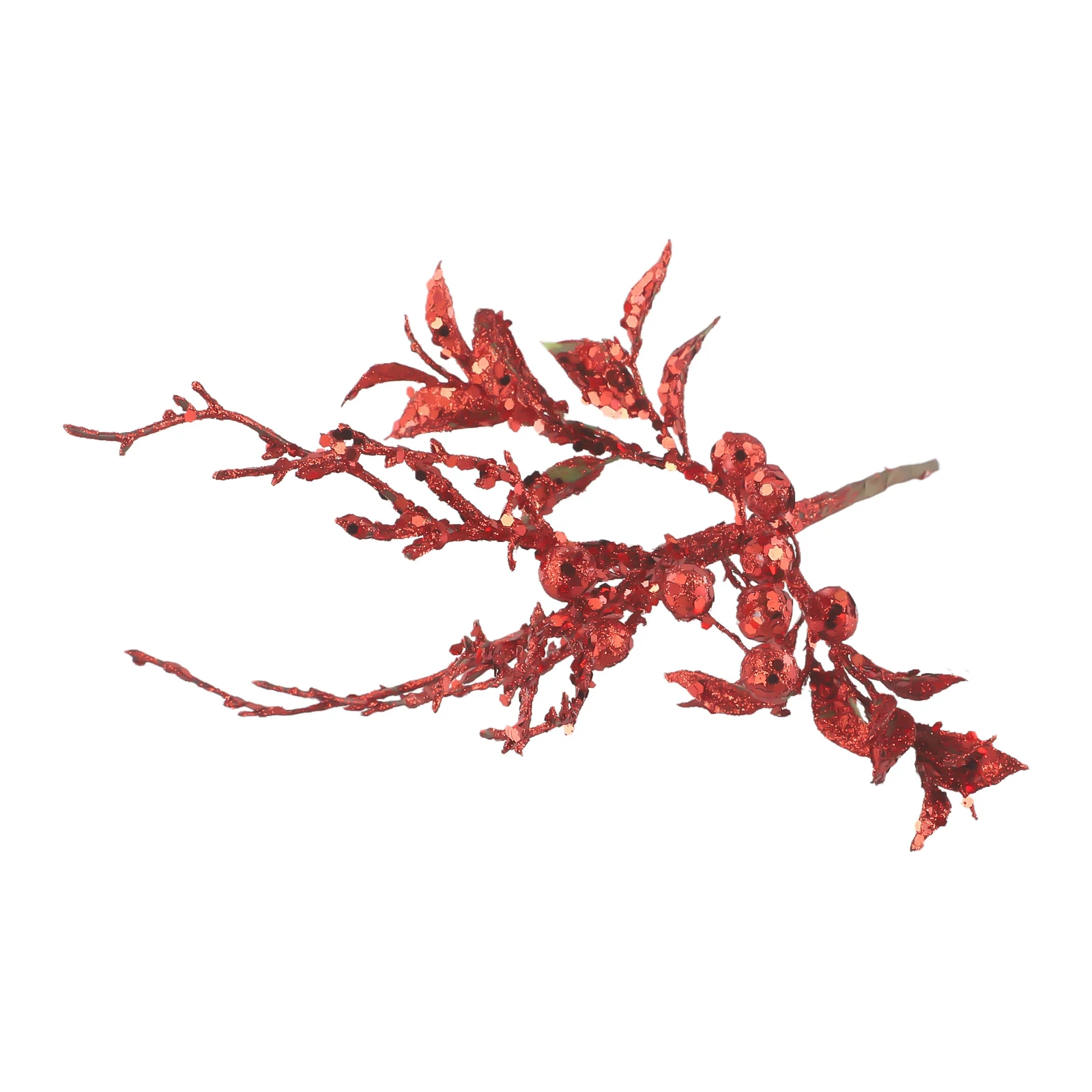 Искусственные рождественские блестящие стебли ягод Поддельные елочные венок