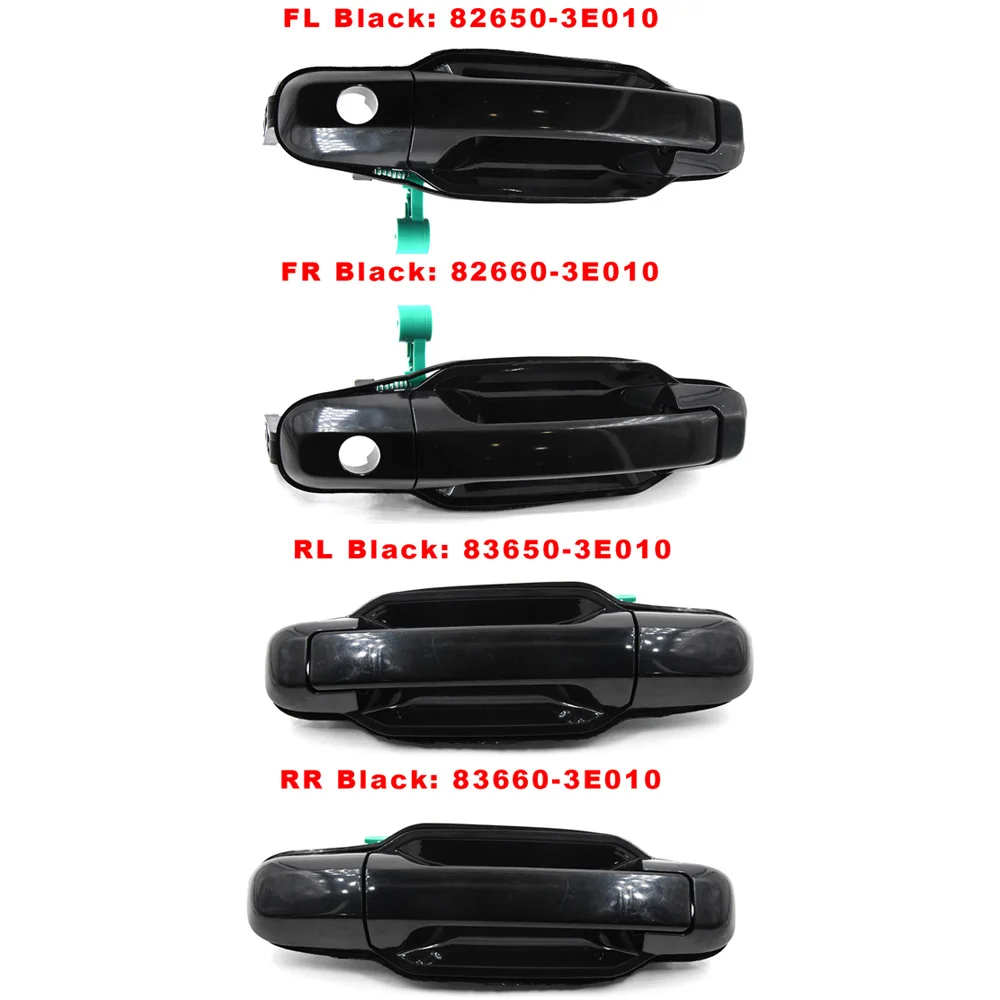 

Наружная дверная ручка для Kia Sorento 2003-2009, передняя, задняя, левая, правая, ABS, 826503E021 826603E021 836503E021 836603E021 82650-3E010