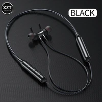 2022 new bluetooth 5 0 wireless sports headphones stereo subwoofer hanging neck hanging metal magnetic bluetooth headphones
