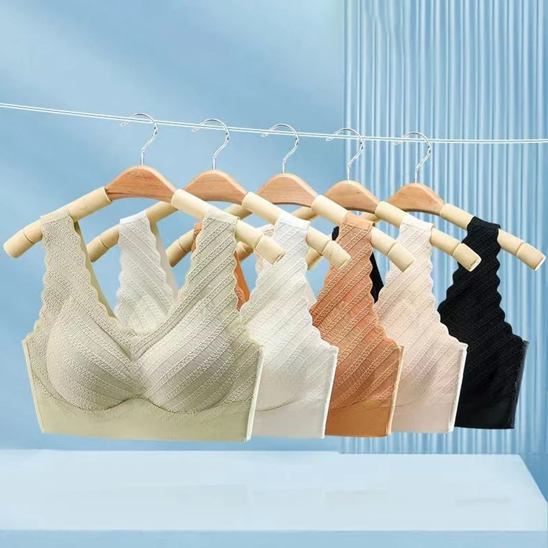 Женский кружевной бюстгальтер без косточек однотонный бесшовный латексный