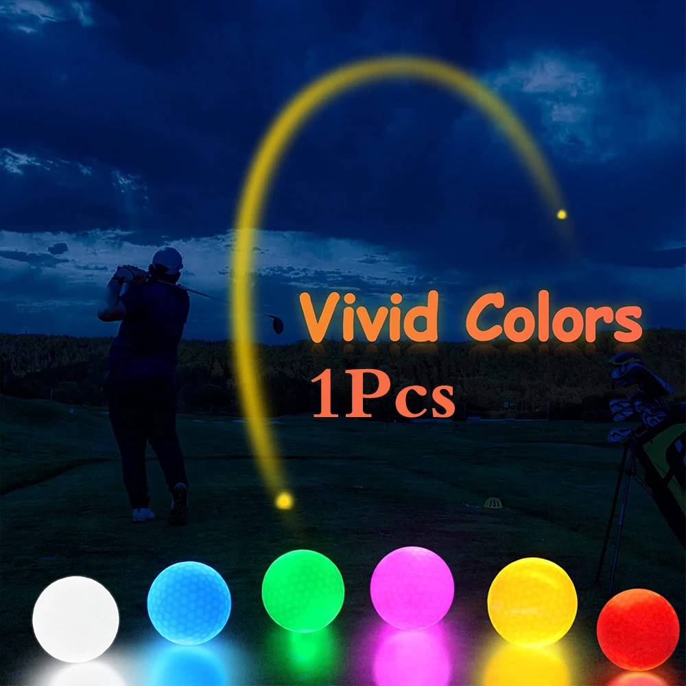 Light Up Golf Ball Night Golf Balls Luminous Golf Balls Glow Dark Golf Ball  8 Colors For Your Choice