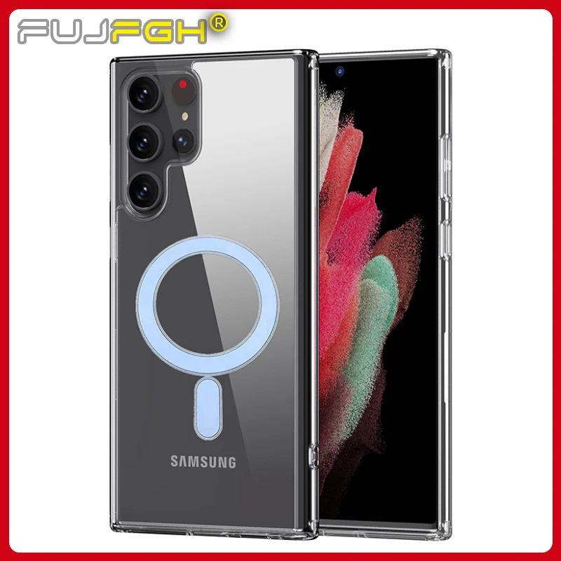 

Магнитный беспроводной чехол для Samsung Galaxy S22 S22 Ultra S22 Plus