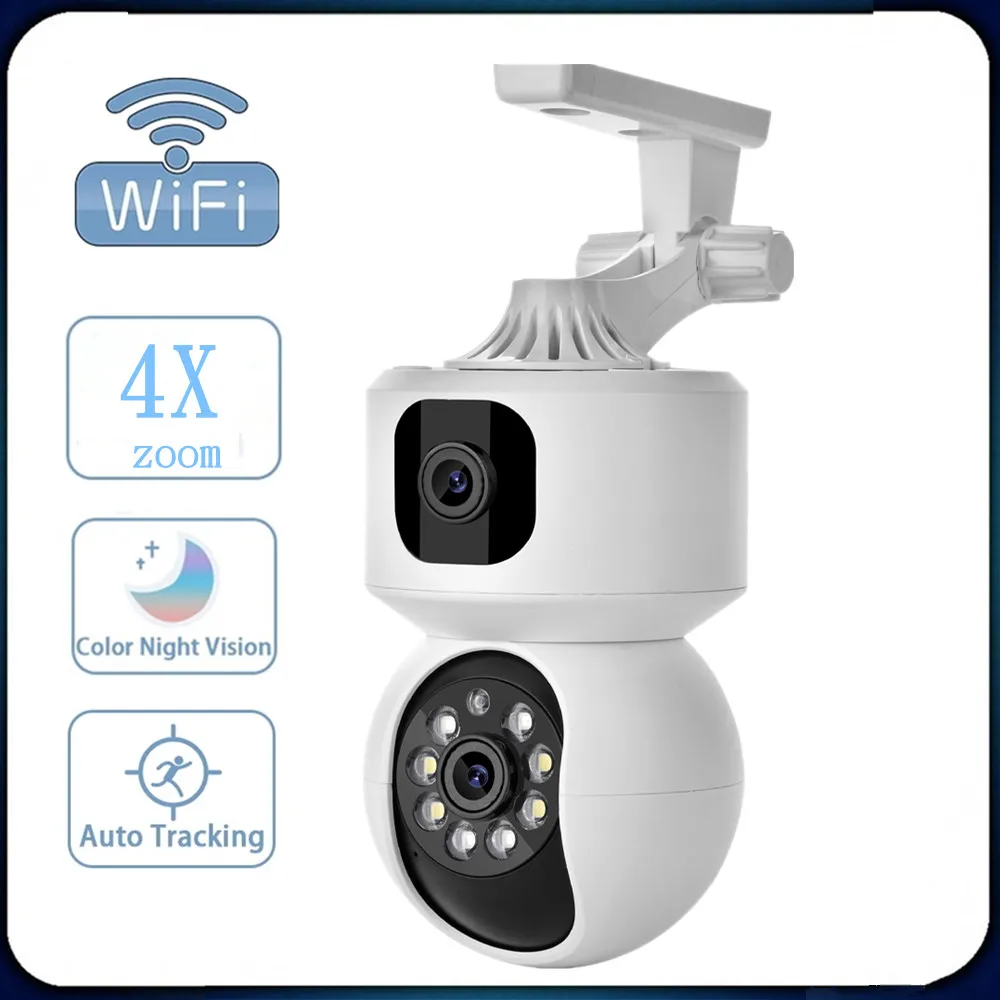 

IP-камера видеонаблюдения, 2K, Wi-Fi, два экрана
