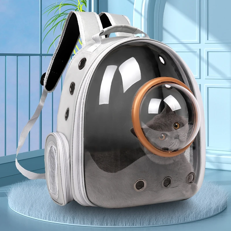 

Воздухопроницаемый Рюкзак-переноска для кошек, уличный переносной ранец для домашних животных, прозрачная сумка в виде капсулы для путешествий