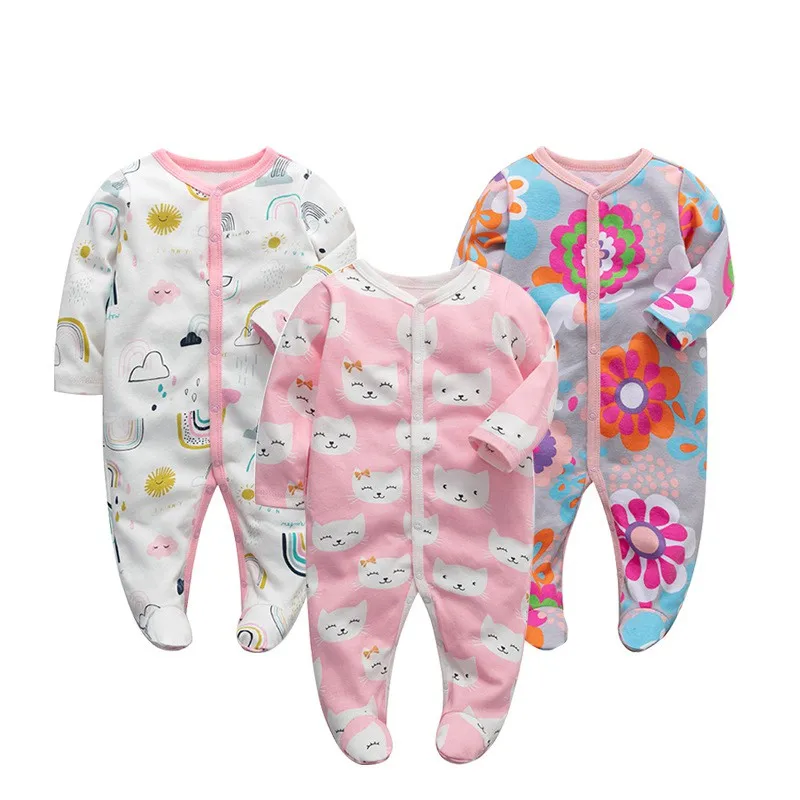 

Newborn baby clothes boy girls romper long sleeve Kids Jumpsuit Infant pajamas