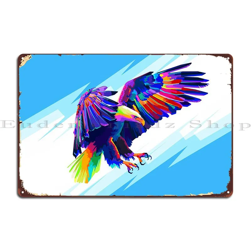 

Металлический знак Eagle Hunter, ржавый, индивидуальный дизайн стен, винтажный жестяной плакат