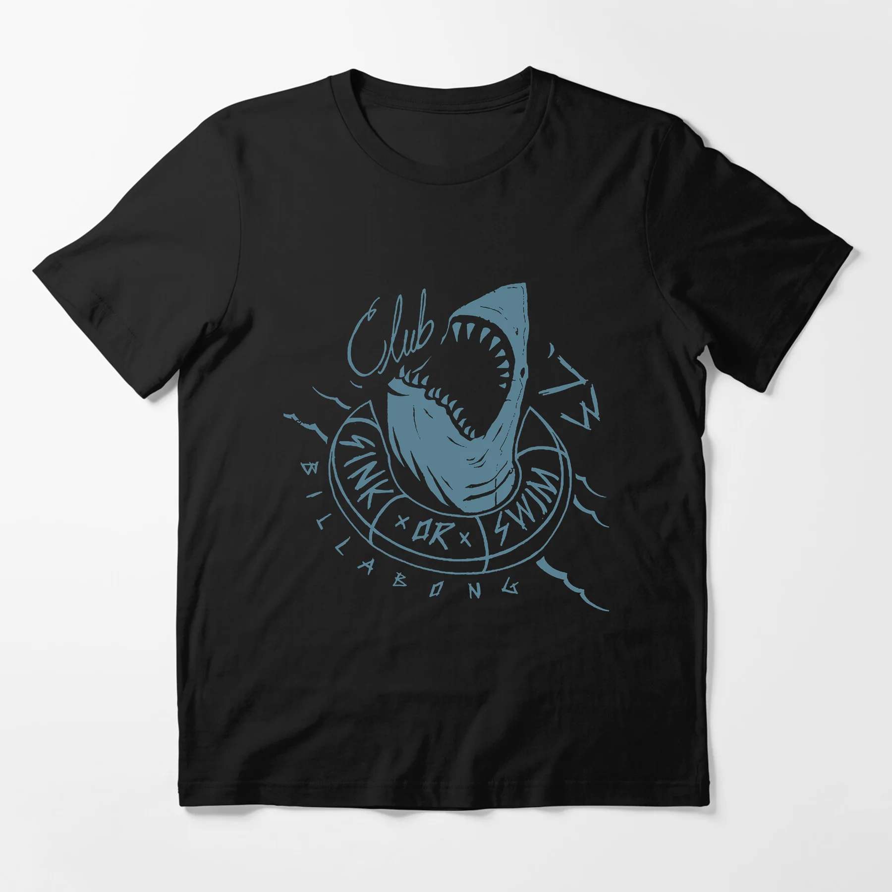 

Amazing Tees Male T Shirt Oversized Billa Bong Sink or Swim Shark Club Essential T-shirt Men T-shirts Graphic Short Sleeve S-3XL