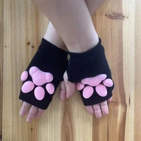 1 pair fashion women costume accessories fingerless mittens claw gloves 3d silicone cat kitten paw cosplay costume