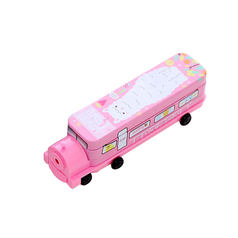 

Case Box Stationery Holder Pen Cartoon Storage Metal Supplies Brush Makeup Roller Container Organizer School Pens Writing Crayon