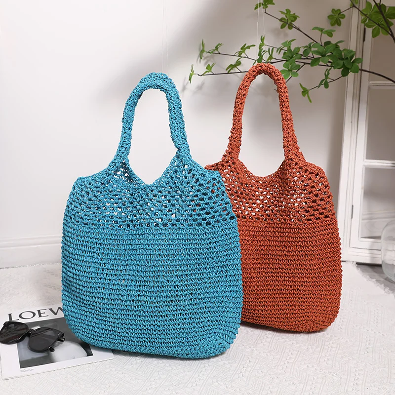 

Summer Bag For Women 2023 Hollowed-out Straw Woven Bag Versatile Large Capacity Portable Tote Woven Bag Women's Beach Bag