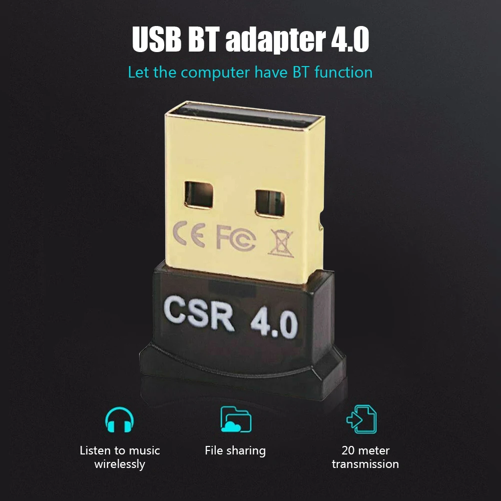 

USB Bluetooth-compatible 4.0 Adapter Audio Receivers Office Caring Dongle CSR 4.0 Wireless Computer Supplies for PC Computer