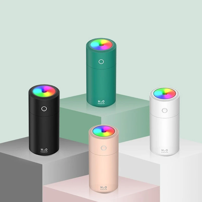 

Portable 310ml USB Mini Humidifier with Colorful LED Light Night Lamp 2 Modes Quiet Air Purifier Mist Maker