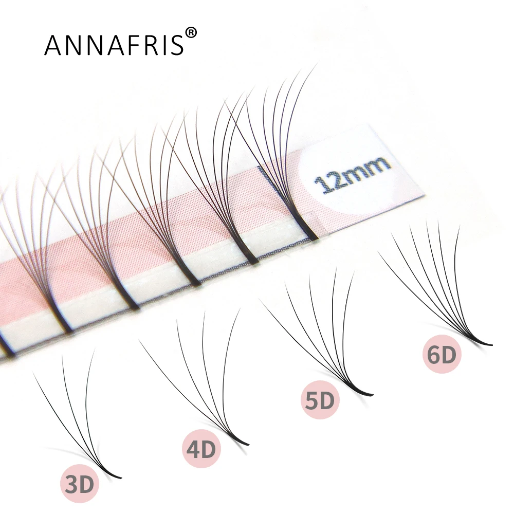Фото Накладные ресницы ANNAFRIS, 3d/4d/5d/6d, искусственная норка №1