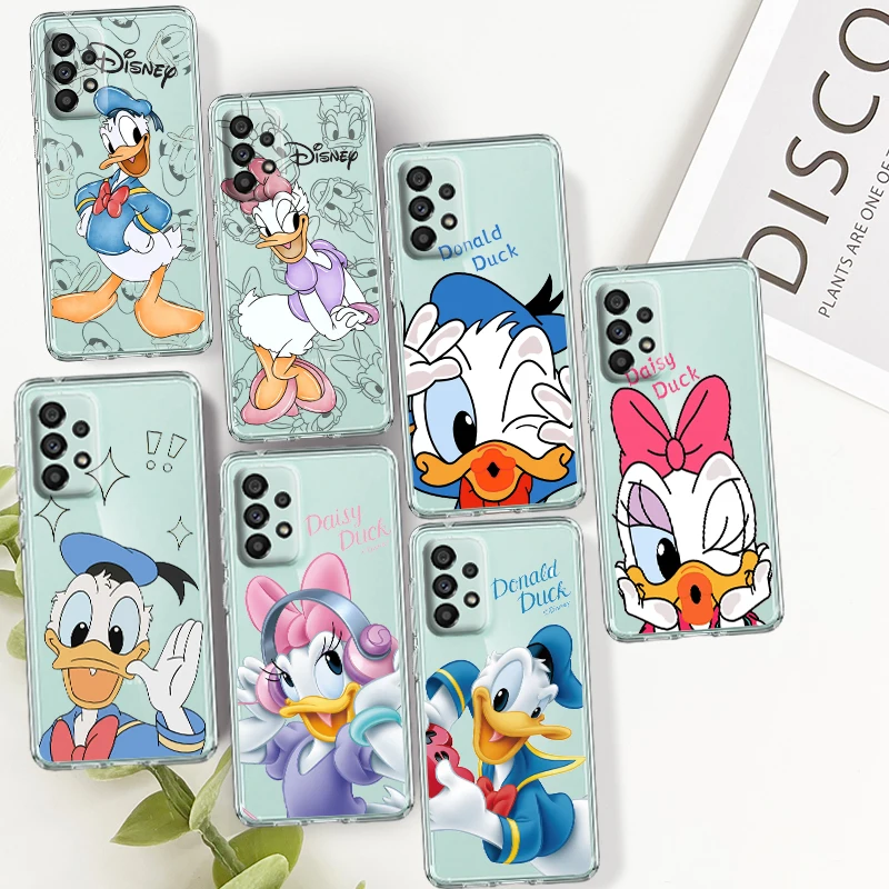 

Daisy Donald Duck For Samsung A14 A54 A34 A73 A53 A33 A23 A13 A32 A72 A52 A32 A22 A03 Silicone Transparent Phone Case Coque Capa