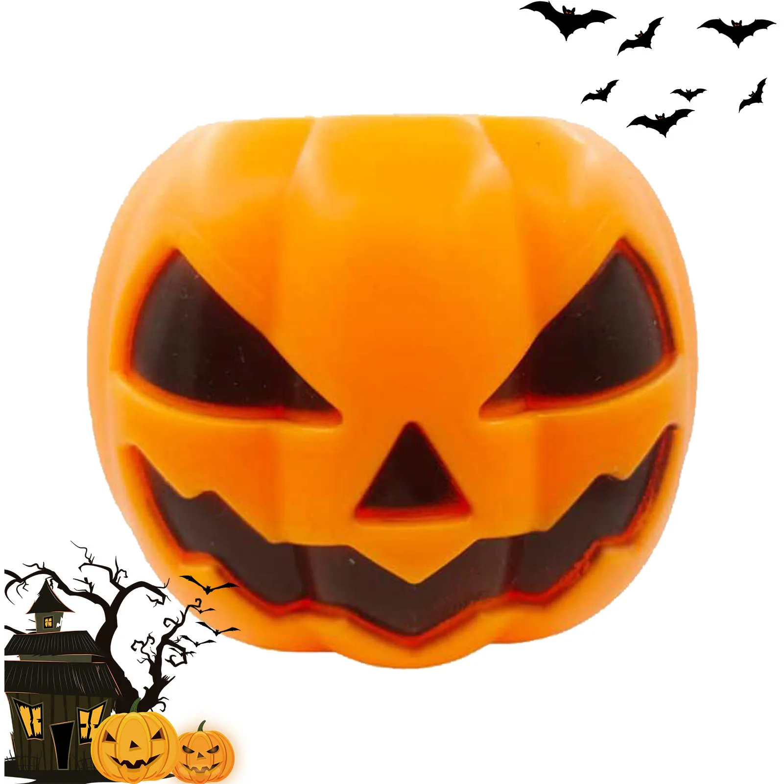 

Halloween Pumpkin Stress Ball Ghost Pumpkin Stress Balls Toys For Kids Stress Relieving Decompression Toys Halloween Party Favor