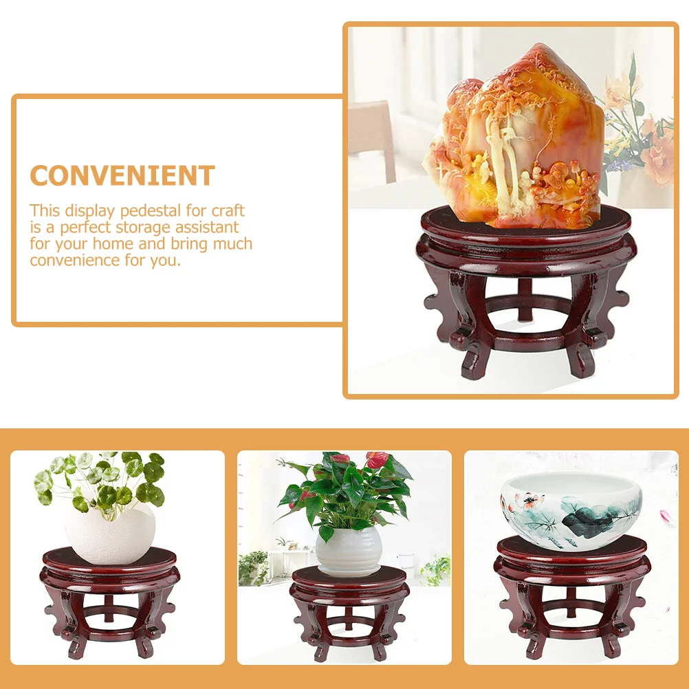 

Flower Pot Base Bamboo Flower Pot Stand Bonsai Holder Round Planter Flower Pot Rack Indoor Plants Planter Stand Suculentas
