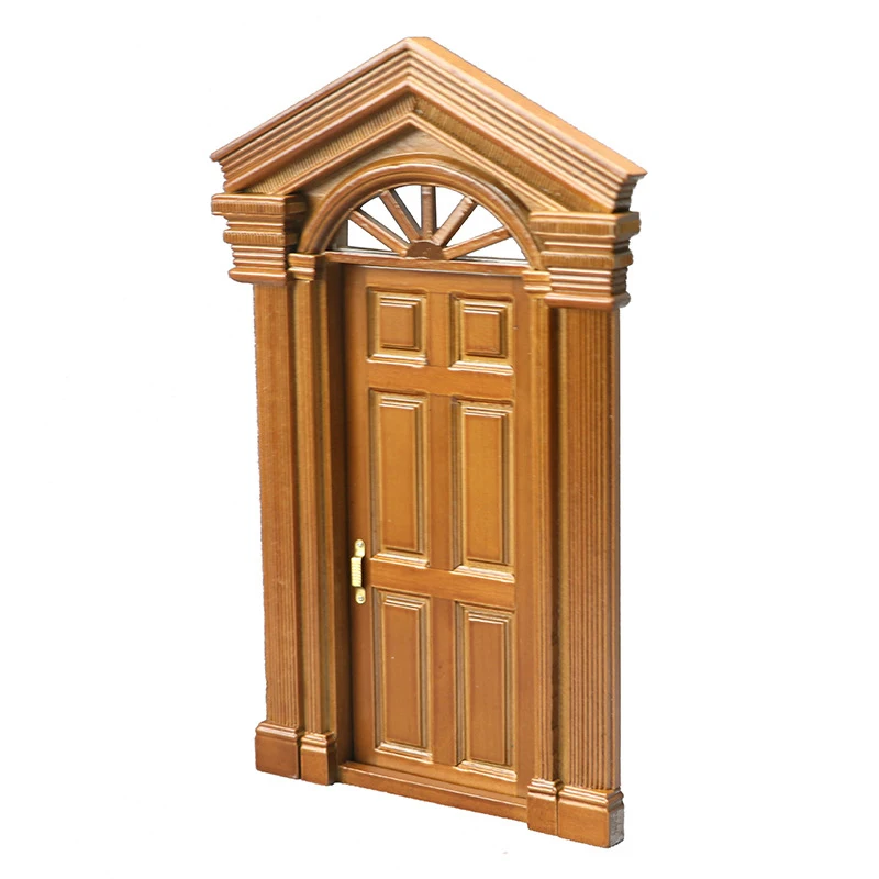 1:12 Миниатюрный Европейский ретро кукольный домик имитация двери виллы модель