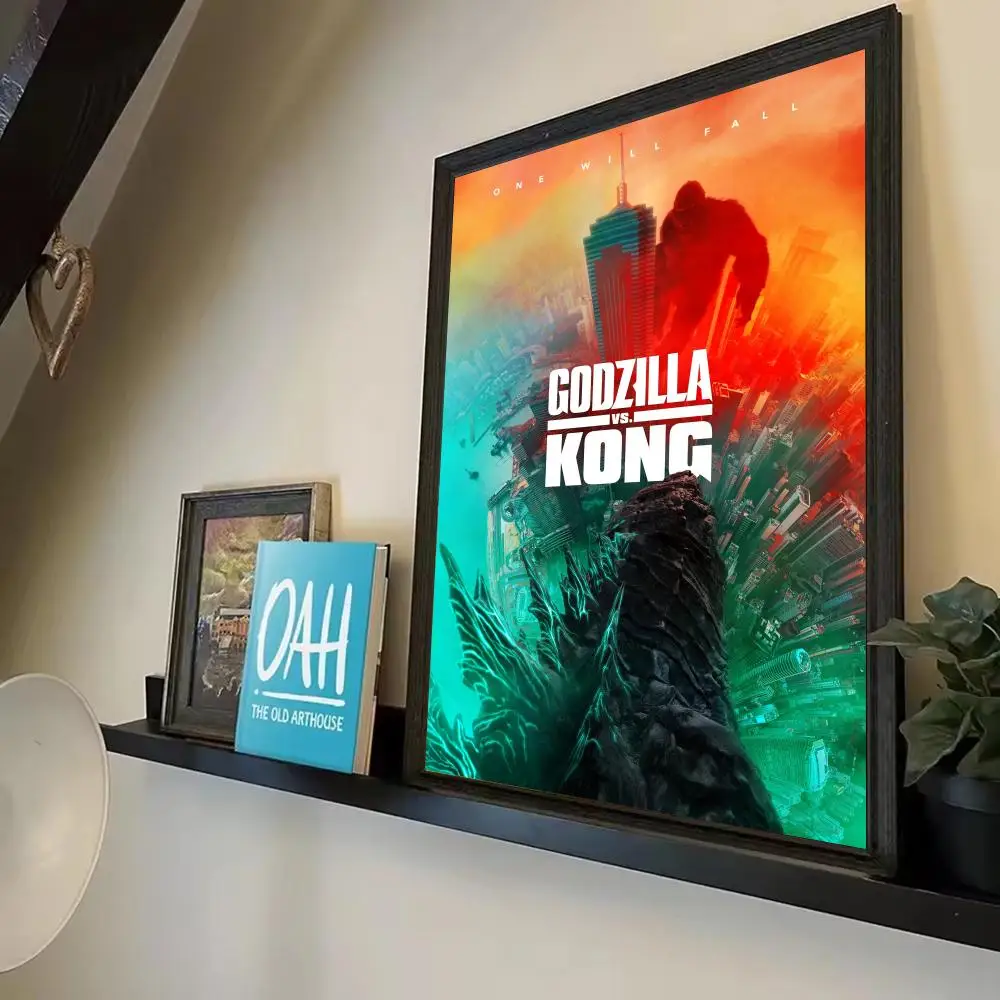 Фото Постеры Monster-G-GodzillaEs-s, акварельные настенные принты, декор для комнаты, самоклеящиеся художественные постеры, водонепроницаемая бумага №1
