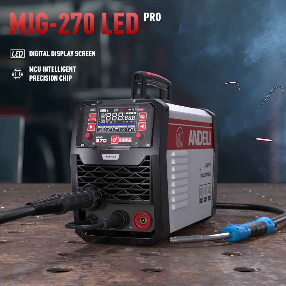 2024 GMAW-S MIG-270 4 В 1220 МНОГО ПРОЦЕСНЫЙ СИНЕРГИЧЕСКИЙ СВАРОЧНЫЙ СВАРОЧ ГАЗОВАЯ МИГ FLUX MIG