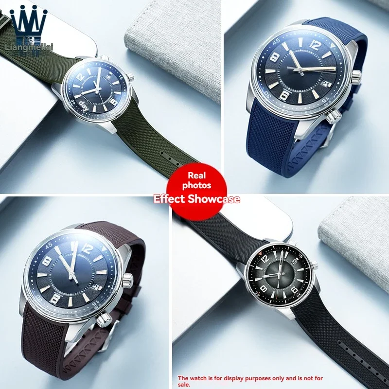 Высококачественный ремешок из фторкаучука 21 мм для часов Jaeger-LeCoultre серии Q906868J Q9068650, изогнутый браслет FKM с изогнутым креплением. (art.: 3920d91d94fac) - 3920d91d94fac