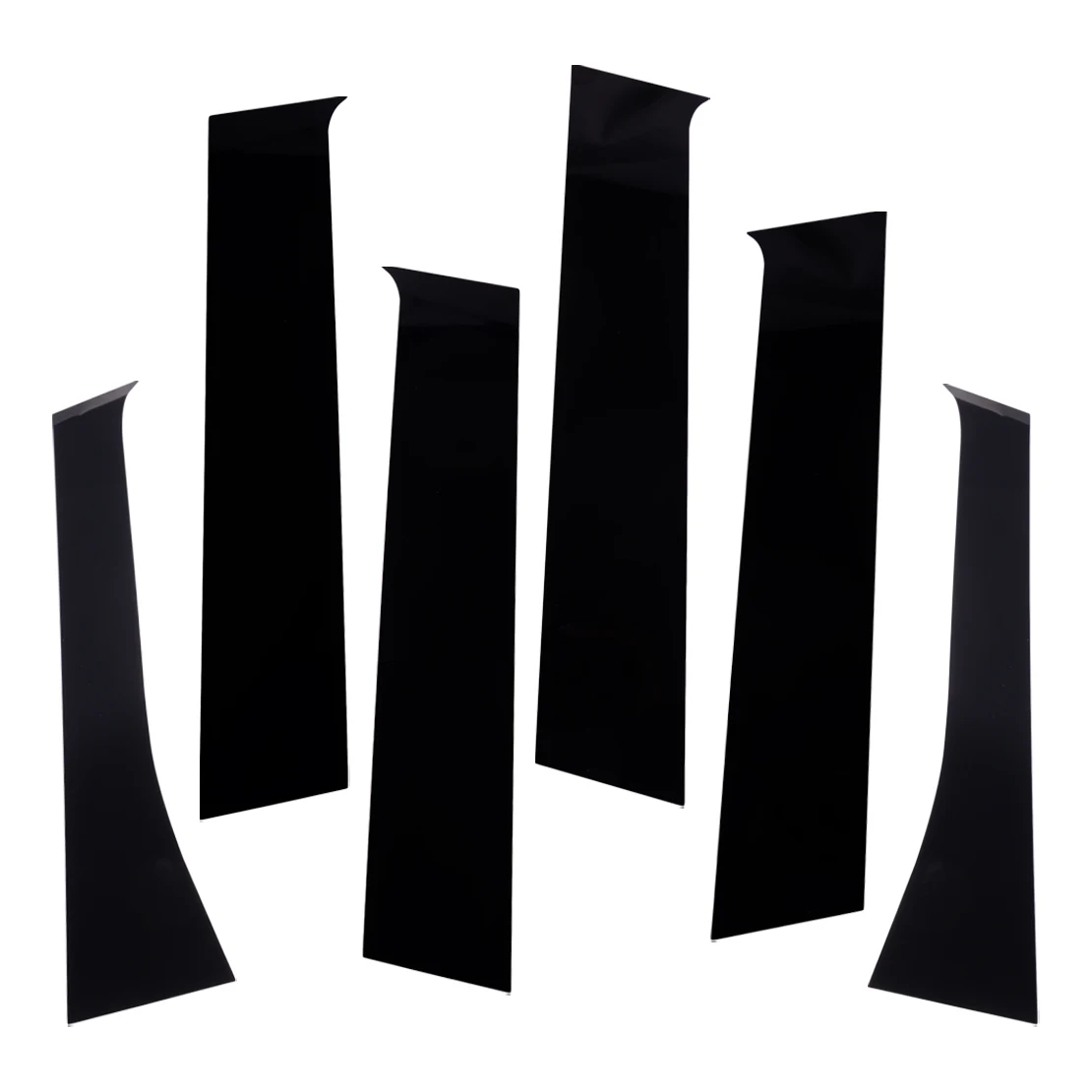 

6 шт./компл., черные наклейки на автомобильные двери, окна, стойки, накладки для Mitsubishi Outlander 2013-2016, 2017, 2018, 2019, 2020, 2021