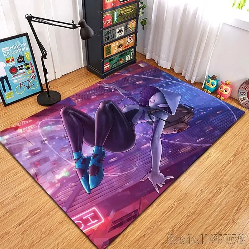 Женский ковер с принтом Marvell Spider Gwen для гостиной спальни детской комнаты