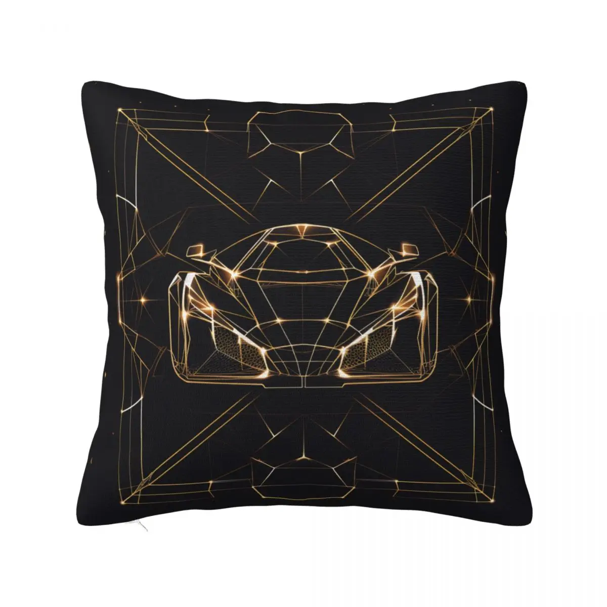 

Fantastic Sports Car Pillow Case Astro Geometry Minimalist Vintage Polyester Pillowcase Travel Zipper Spring Cover