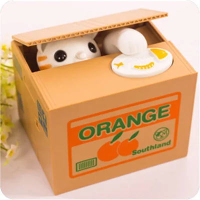 

Children's cartoon electric savings can steal money cat eat money cat save money can toy