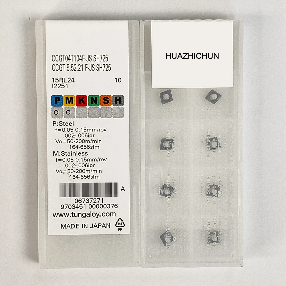 

HUAZHICHUN CCGT04T104F-JS SH725, карбидные вставки, фрезерный резец