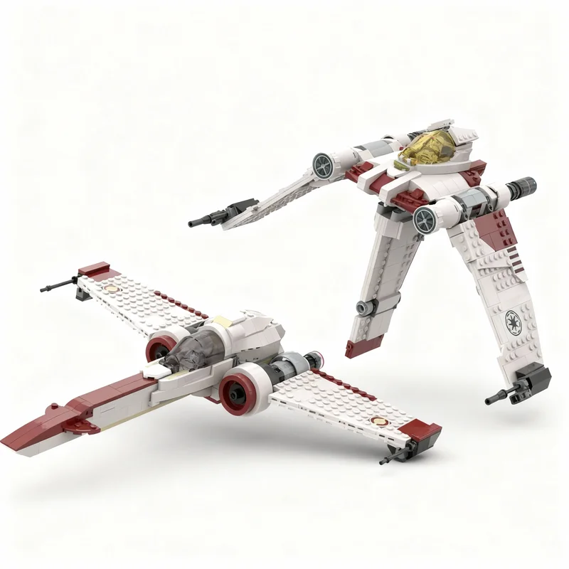 Фото 911 деталей MOC V 19 Torrent Z 95 Headhunter Starfighters: Альтернативная сборка, модель звездолета, конструктор, архитектурные игрушки, кирпичики №1